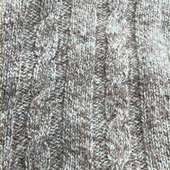 Jantzen Vintage Y2K Wool Grandpa Cable Knit Button Fisherman Gray Shawl Collar L - Picture 6 of 7